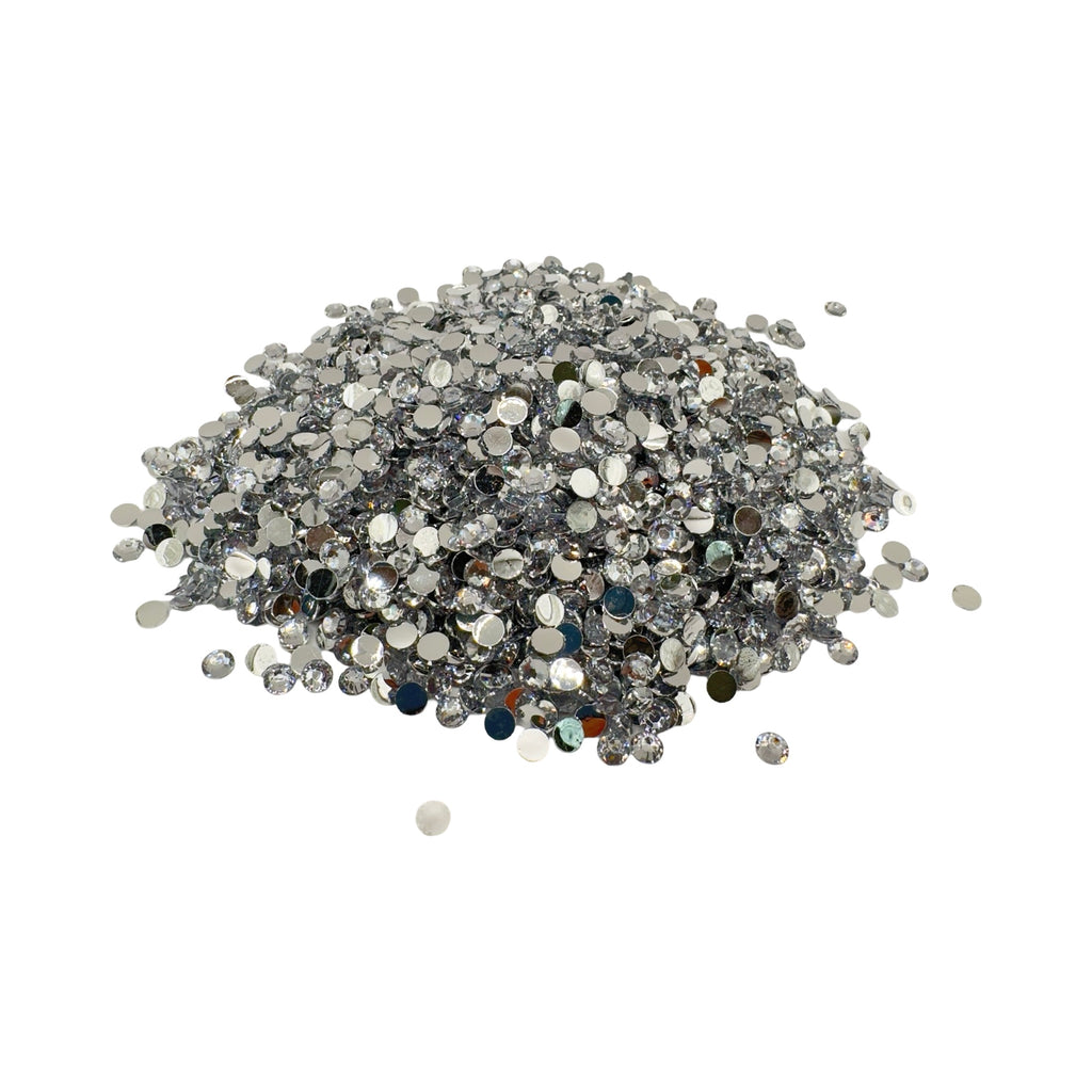 Clear Resin Silver Back Rhinestones