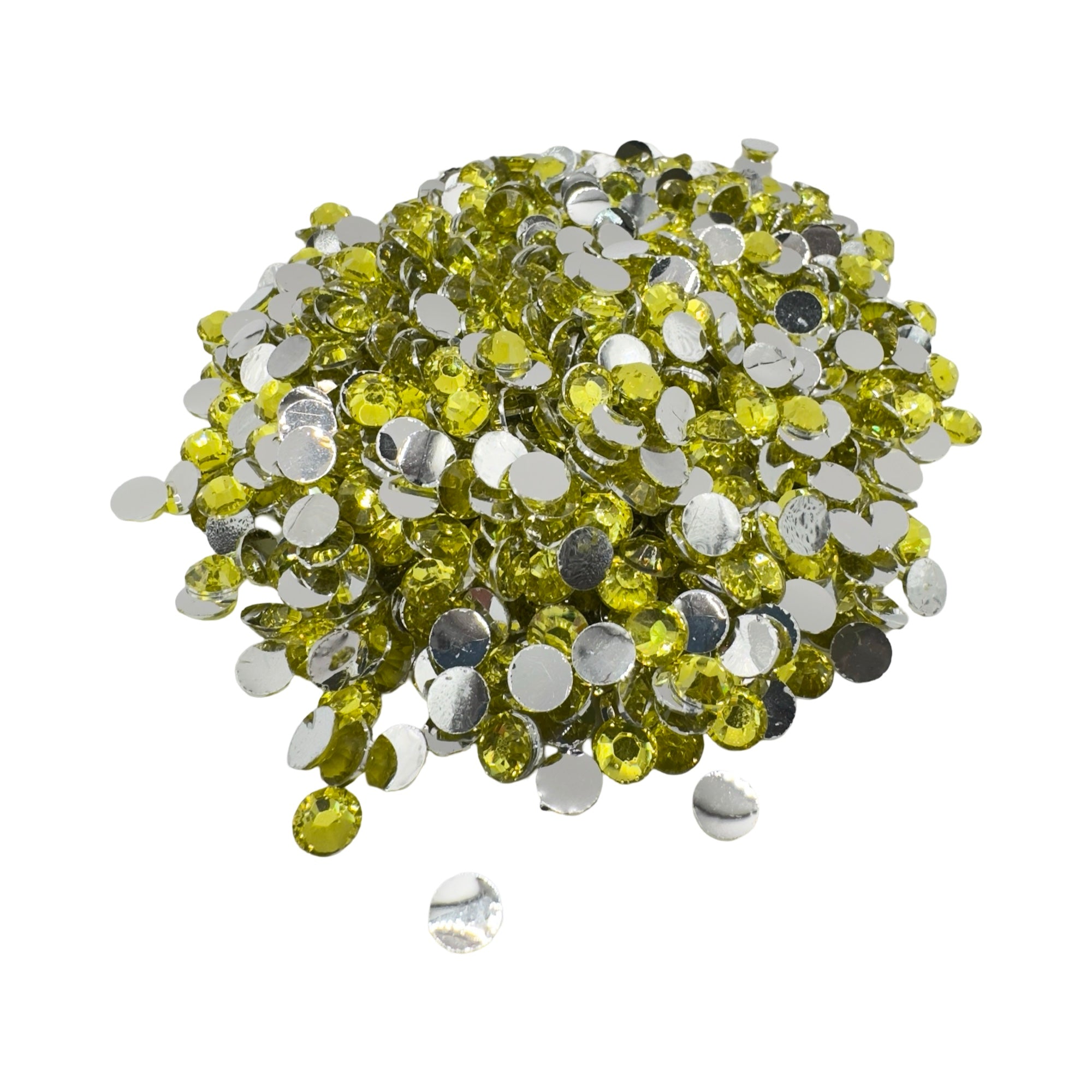 Citrine Resin Silver Back Rhinestones