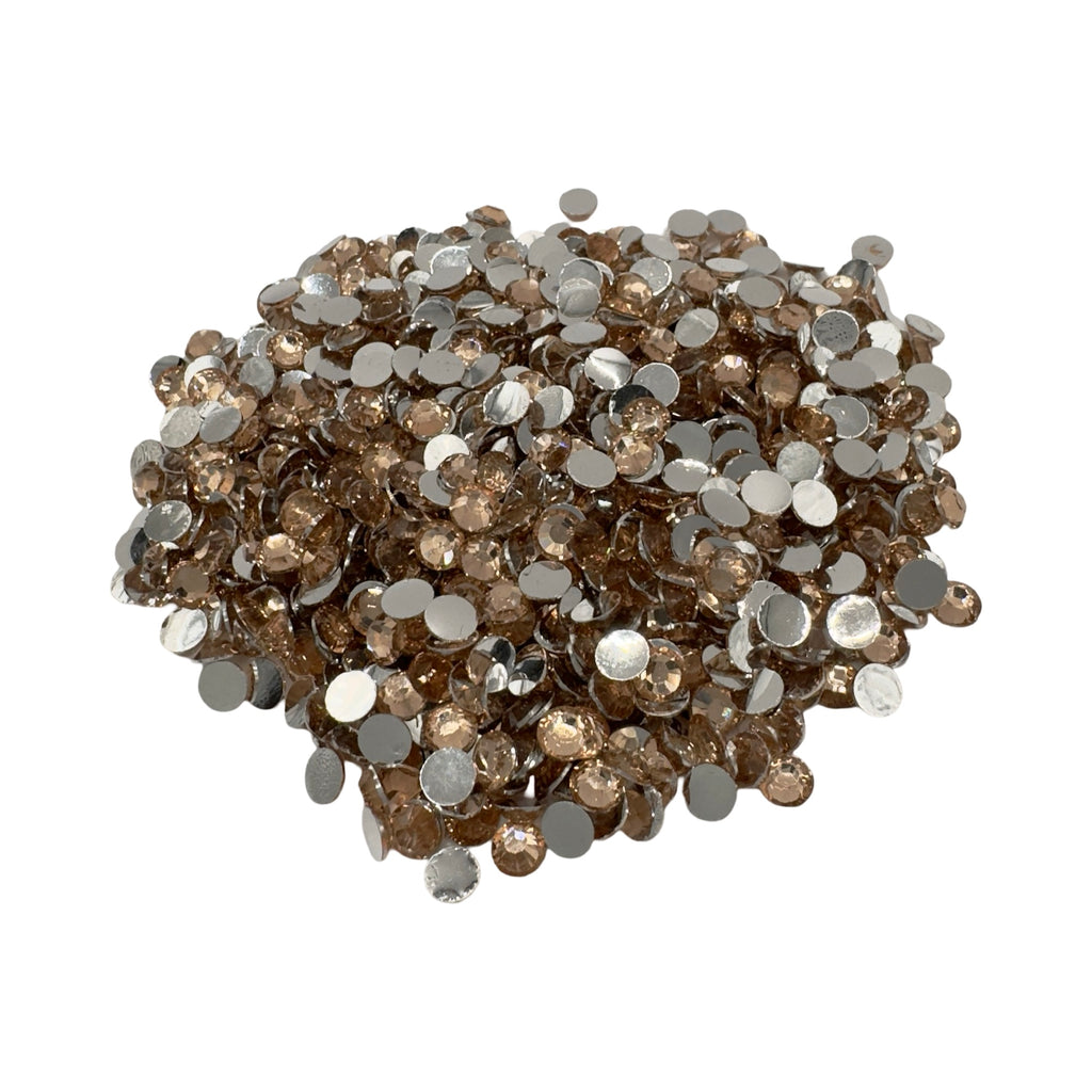 Champagne Resin Silver Back Rhinestones