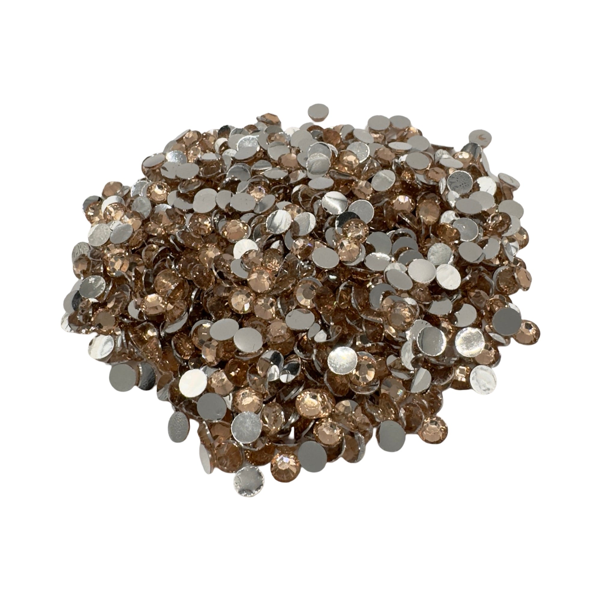 Champagne Resin Silver Back Rhinestones