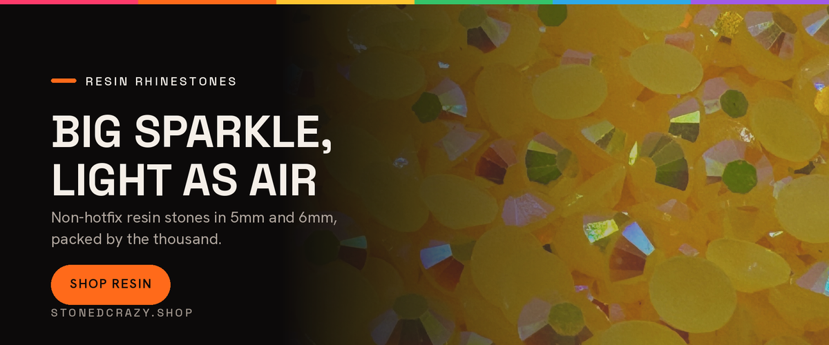 Big sparkle, light as air — Resin Jelly AB rhinestones