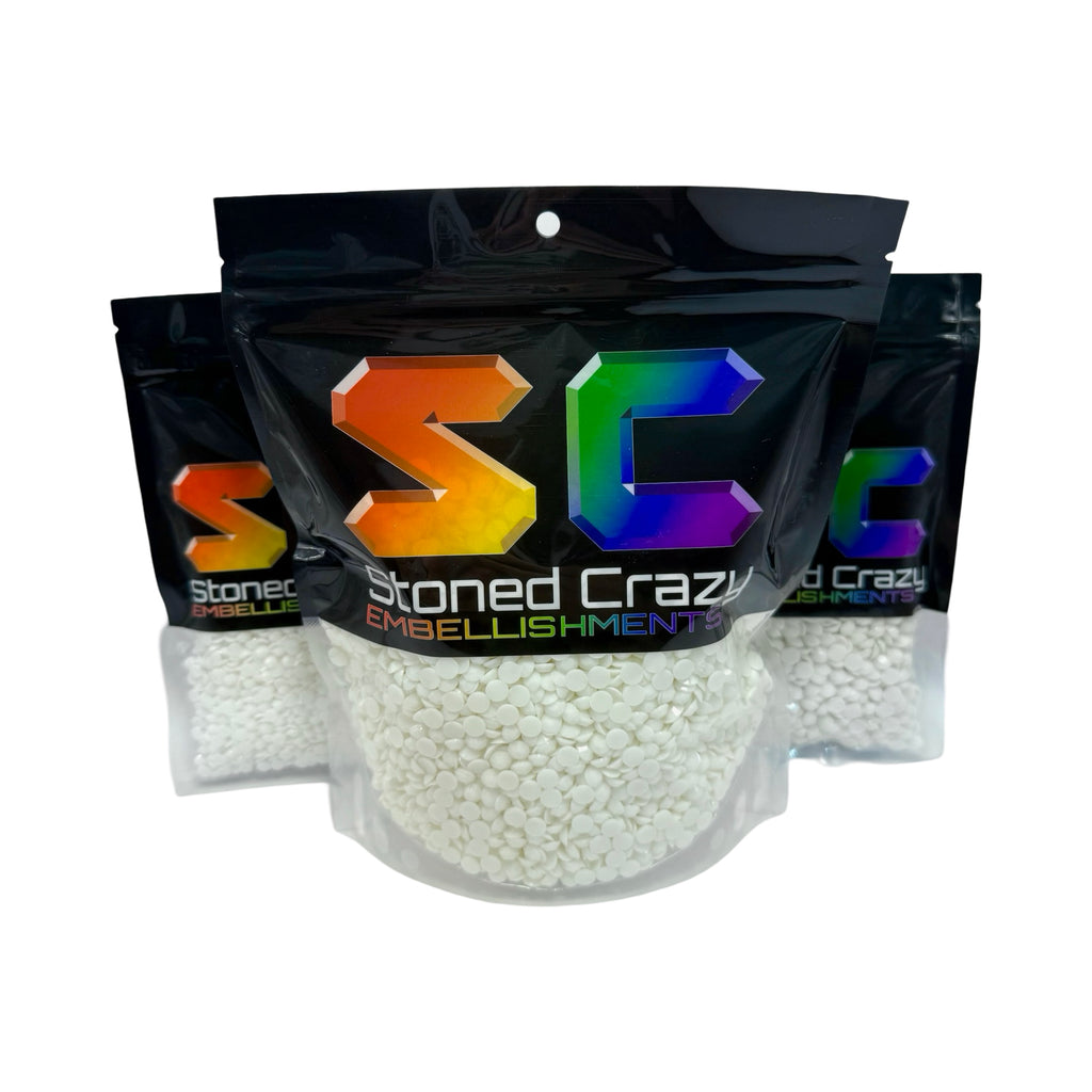 White Resin Rhinestones