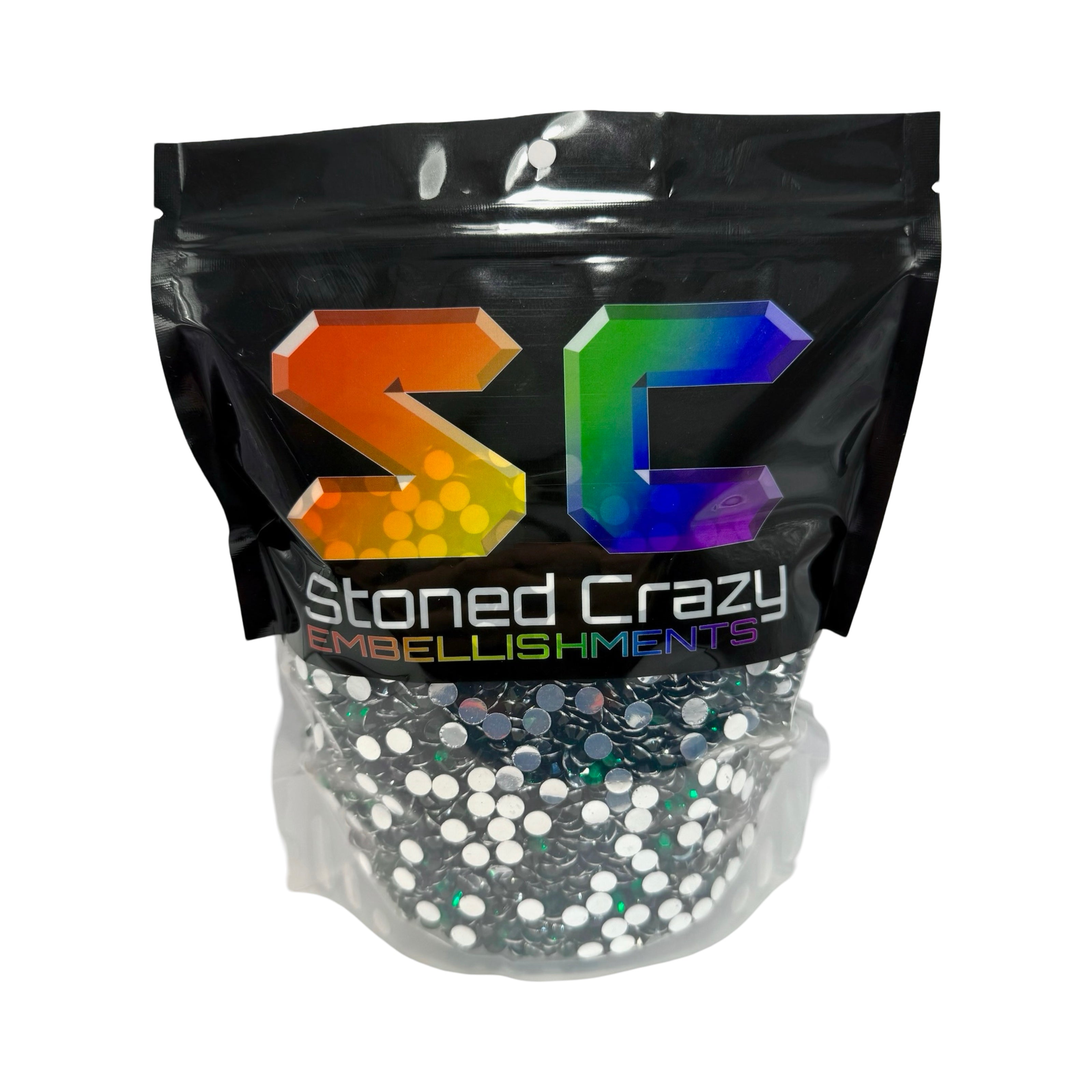 Emerald Resin Silver Back Rhinestones