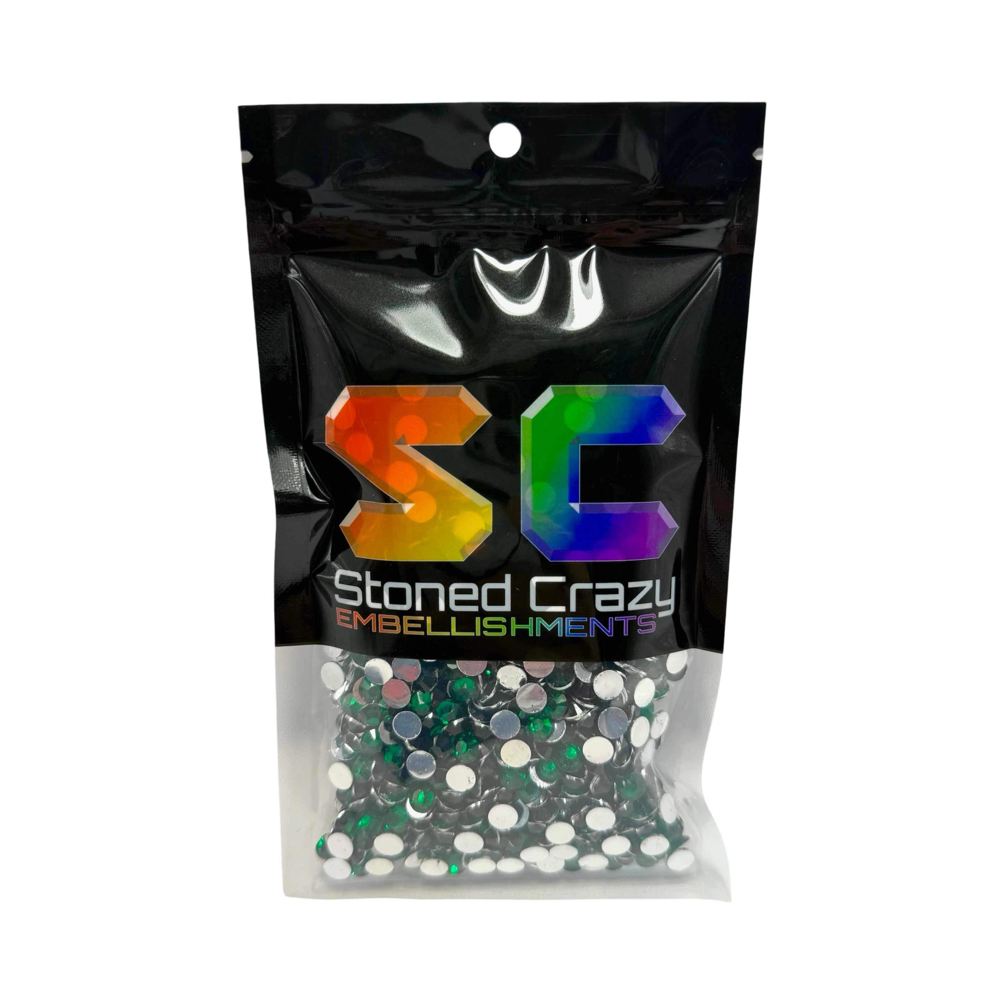 Emerald Resin Silver Back Rhinestones