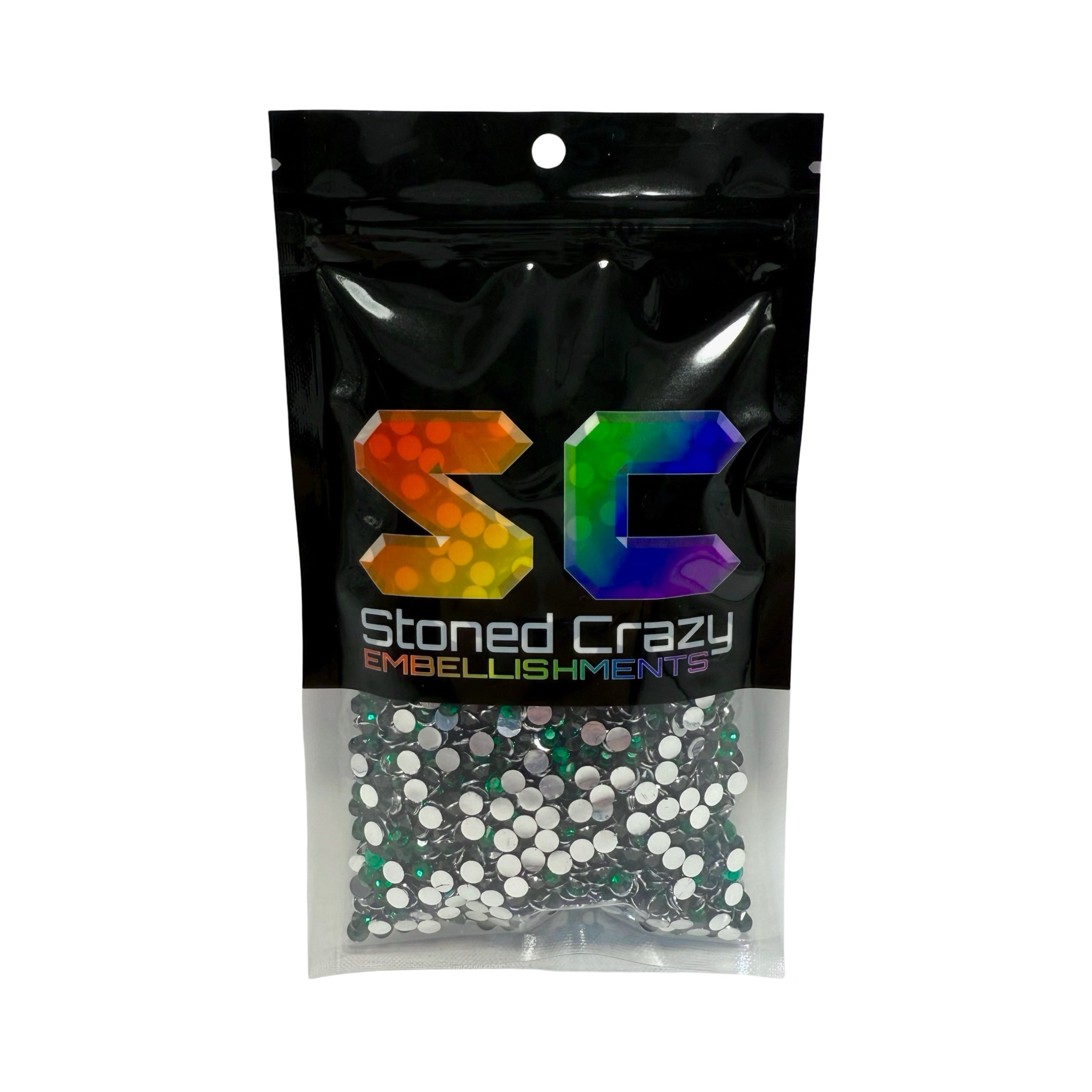 Emerald Resin Silver Back Rhinestones