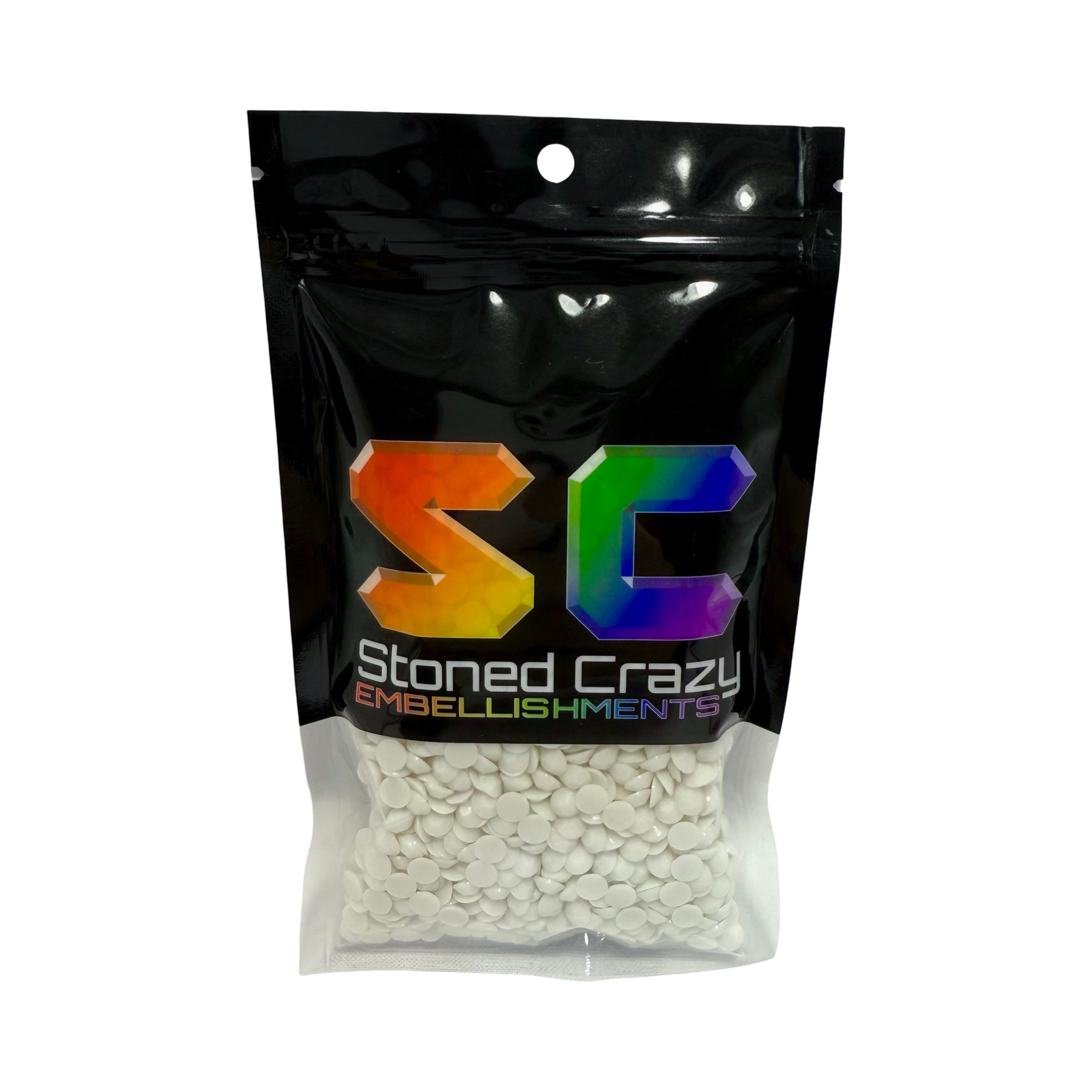 White Resin Rhinestones