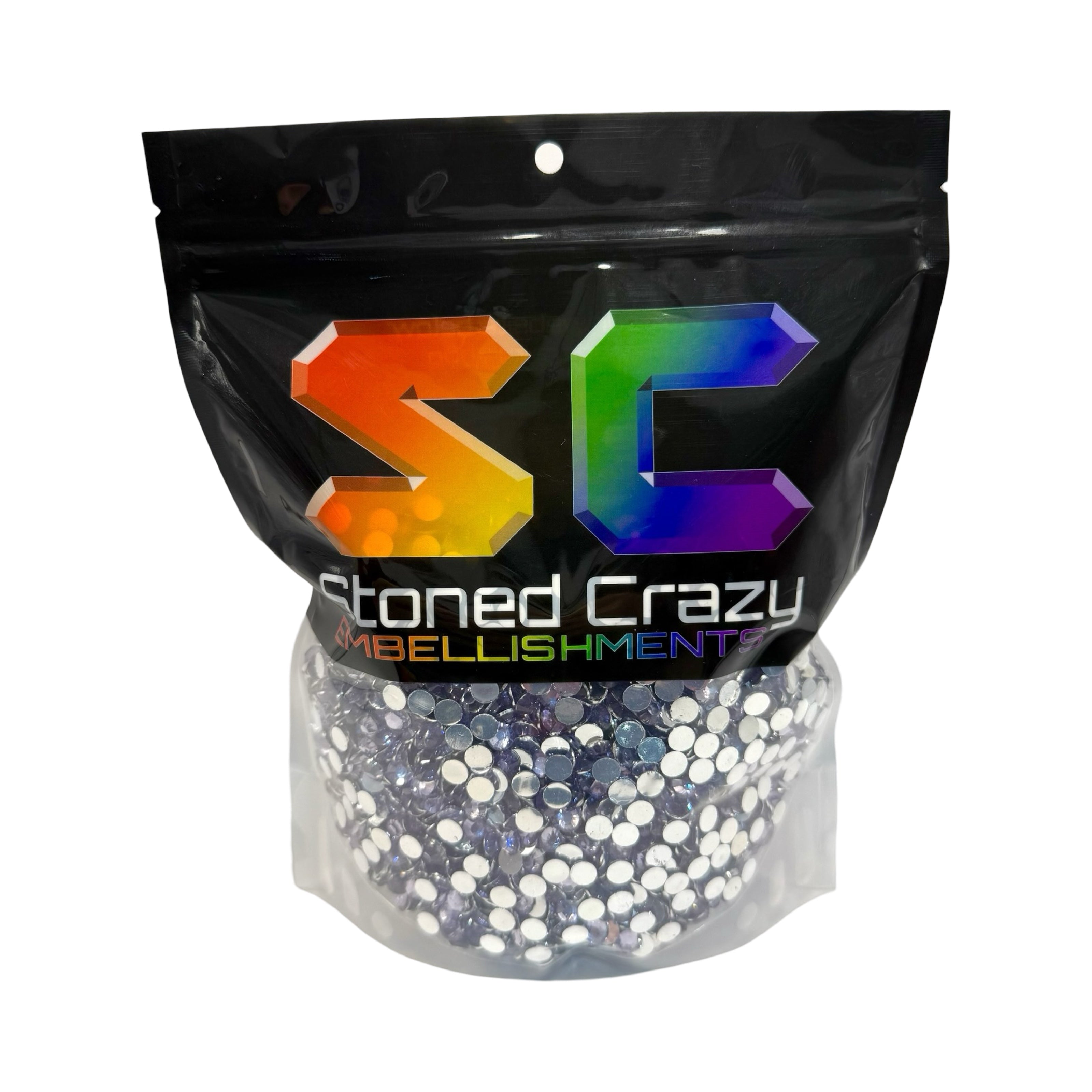 Light Amethyst Resin Silver Back Rhinestones