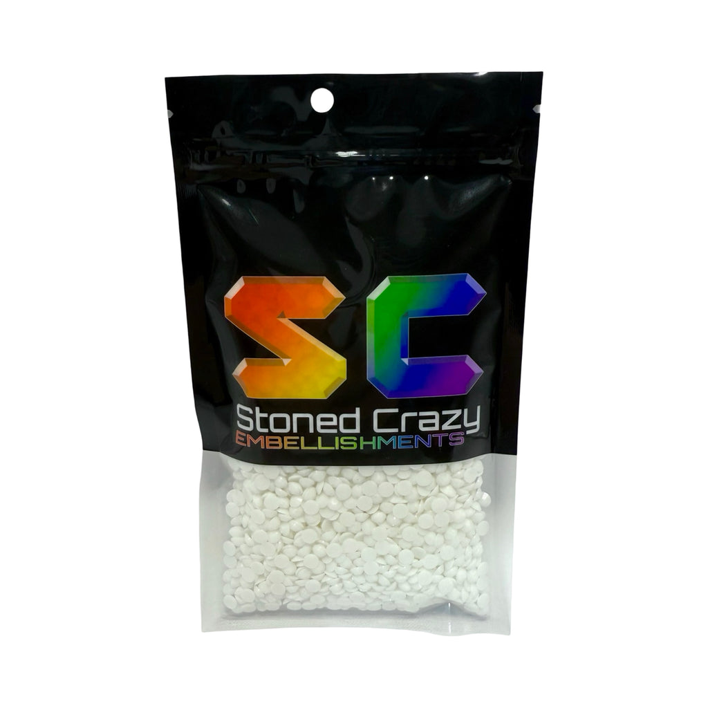 White Resin Rhinestones