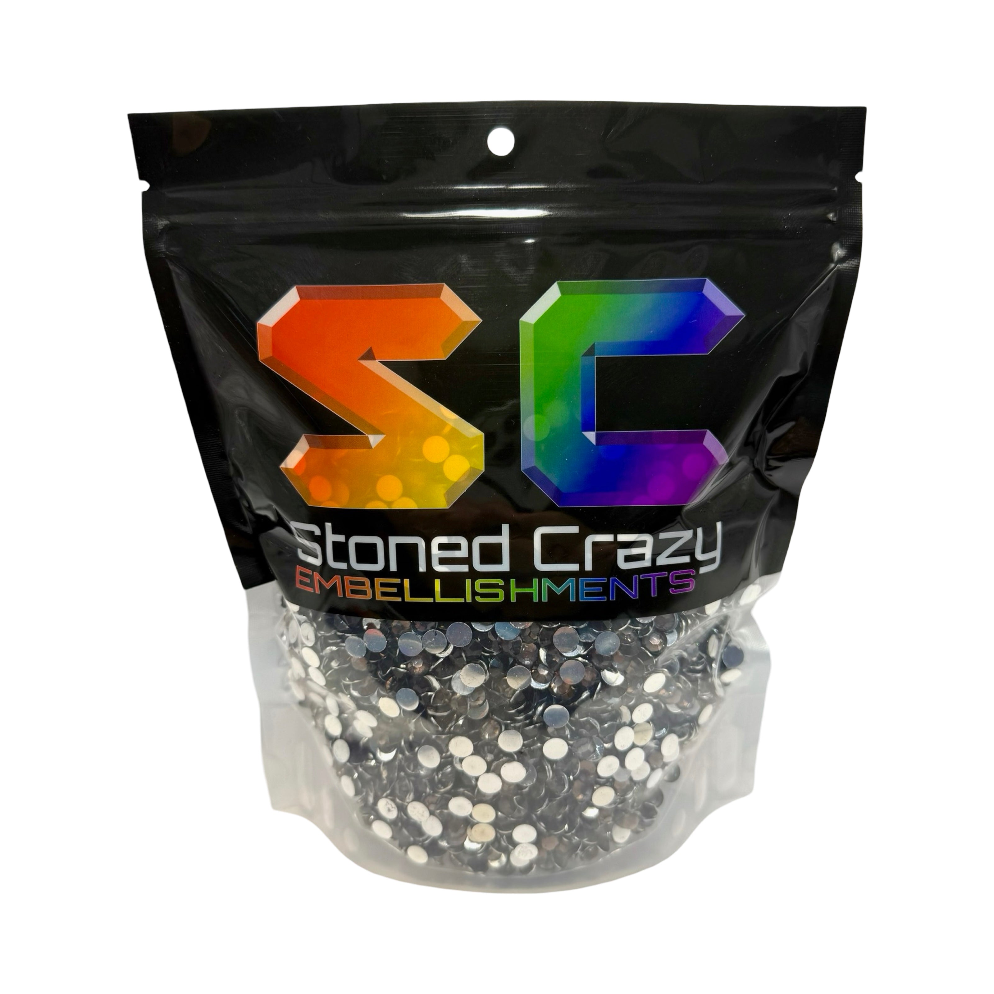 Black Diamond Resin Silver Back Rhinestones