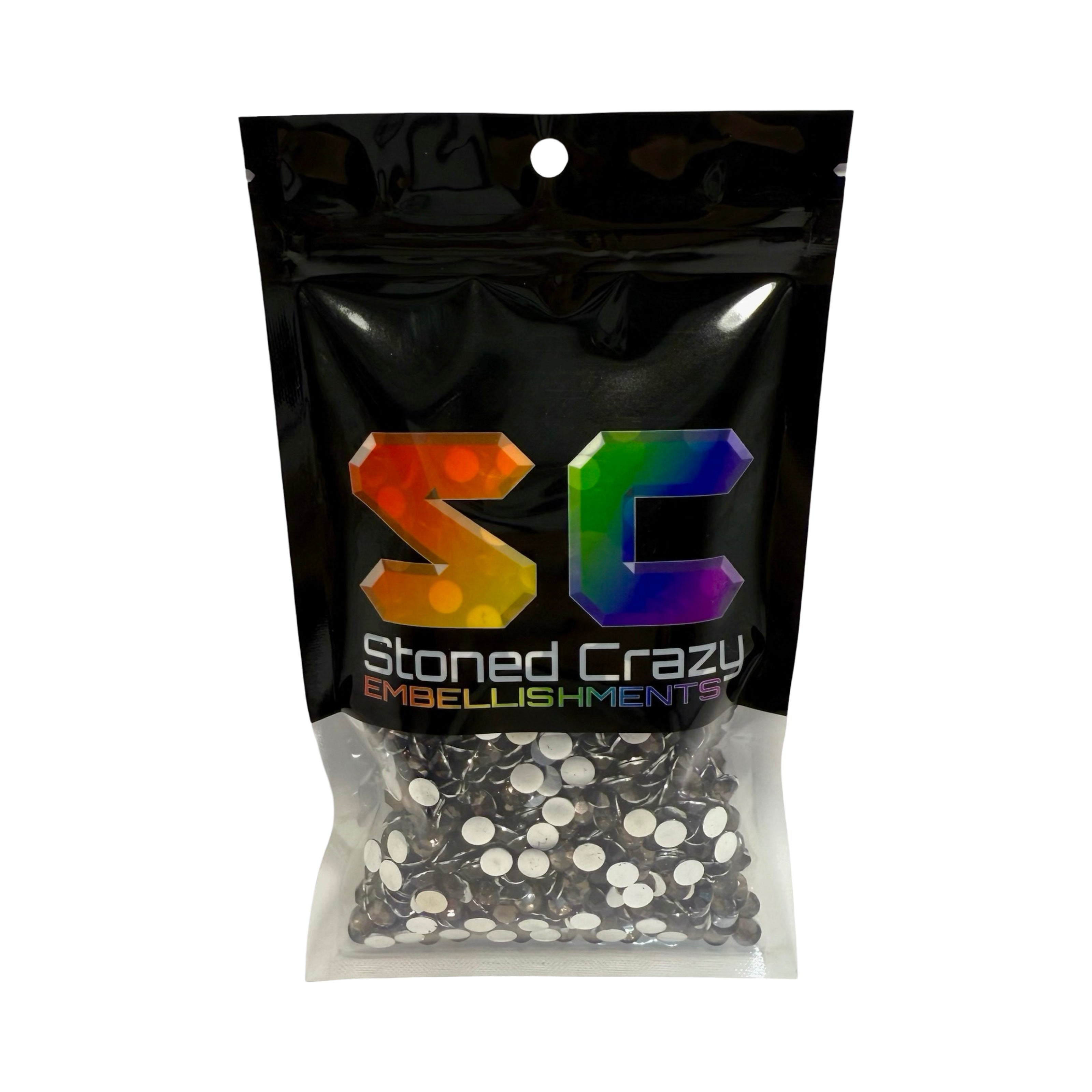 Black Diamond Resin Silver Back Rhinestones