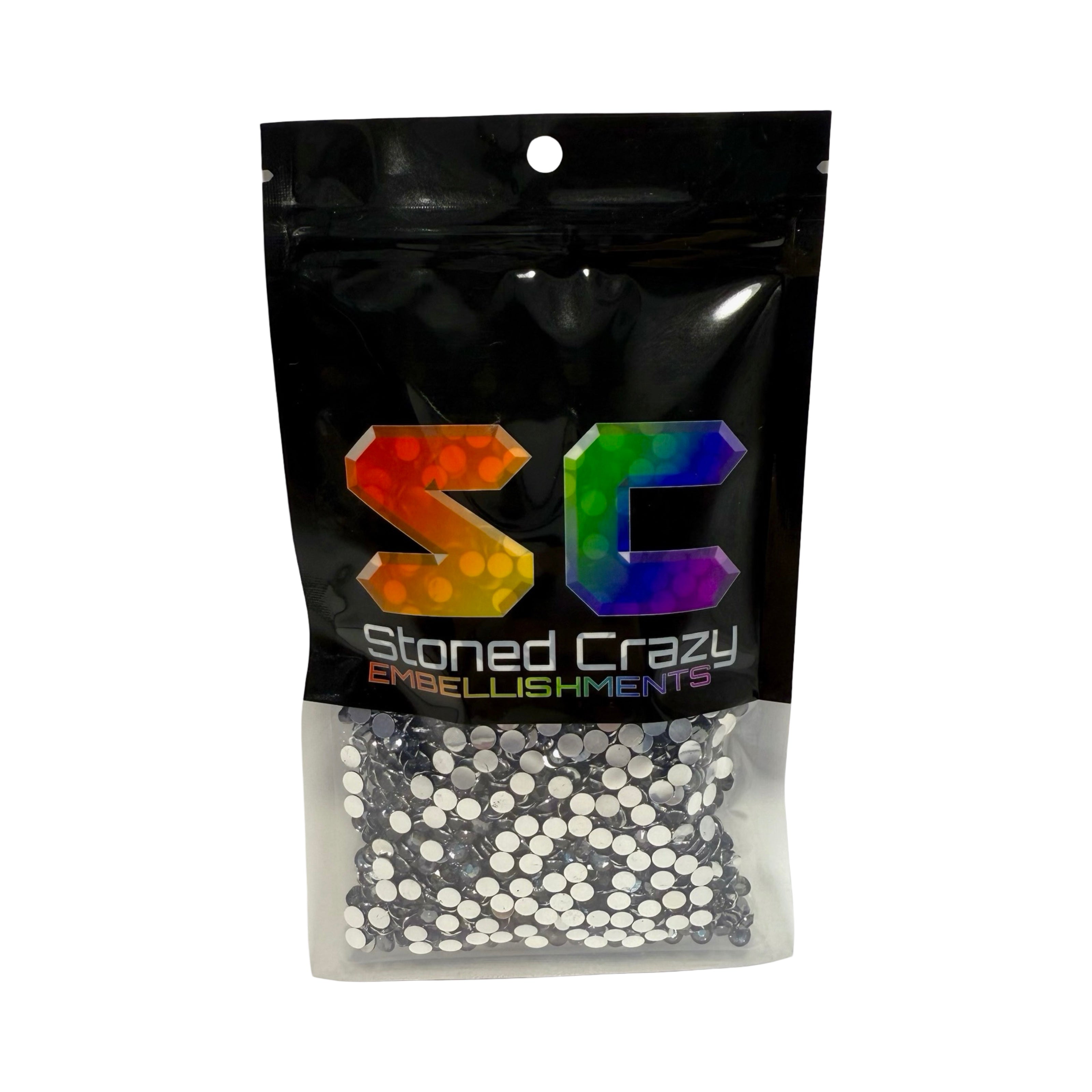 Black Diamond Resin Silver Back Rhinestones