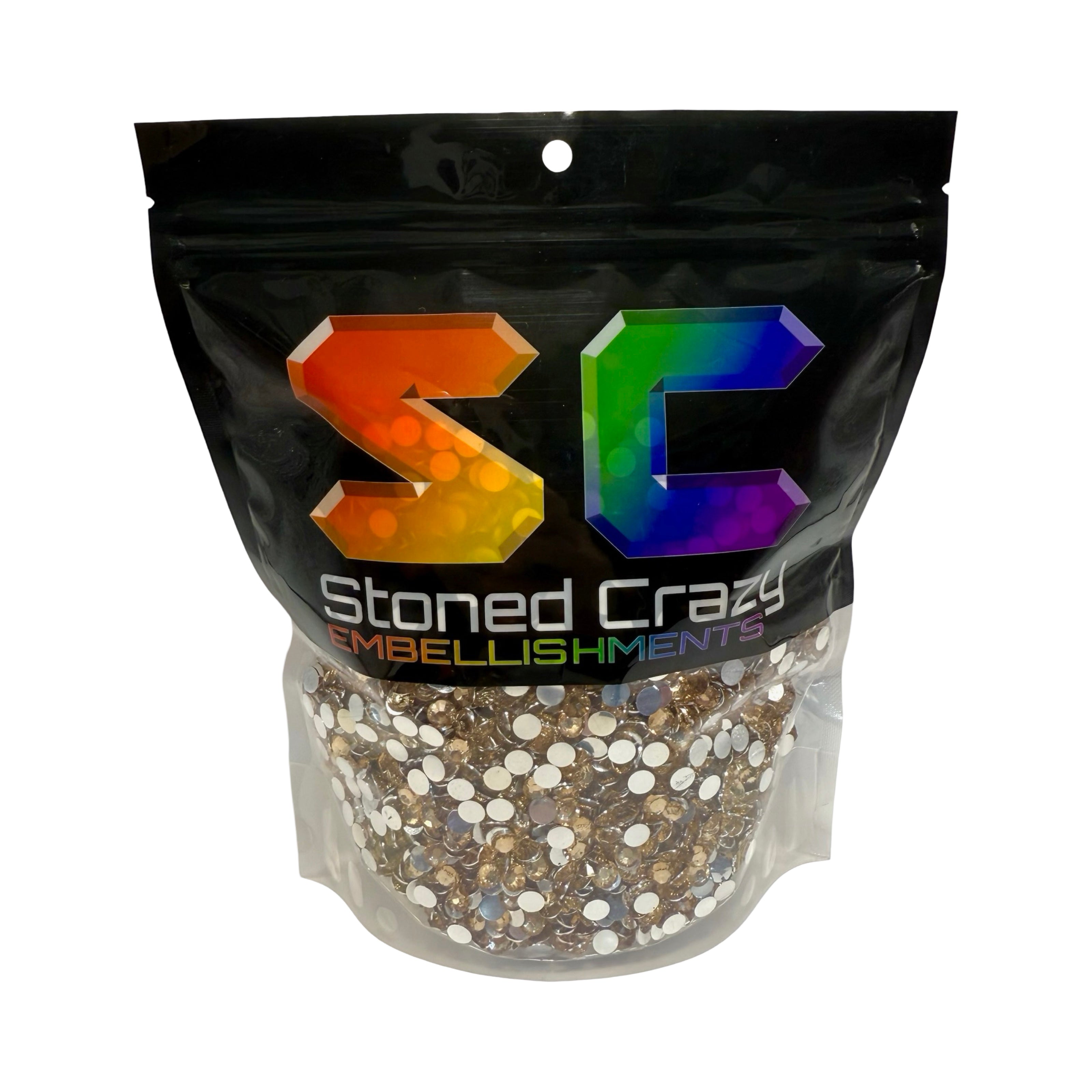 Champagne Resin Silver Back Rhinestones