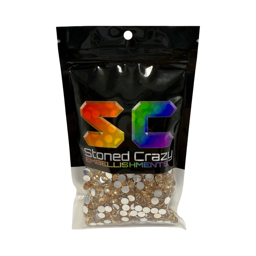 Champagne Resin Silver Back Rhinestones