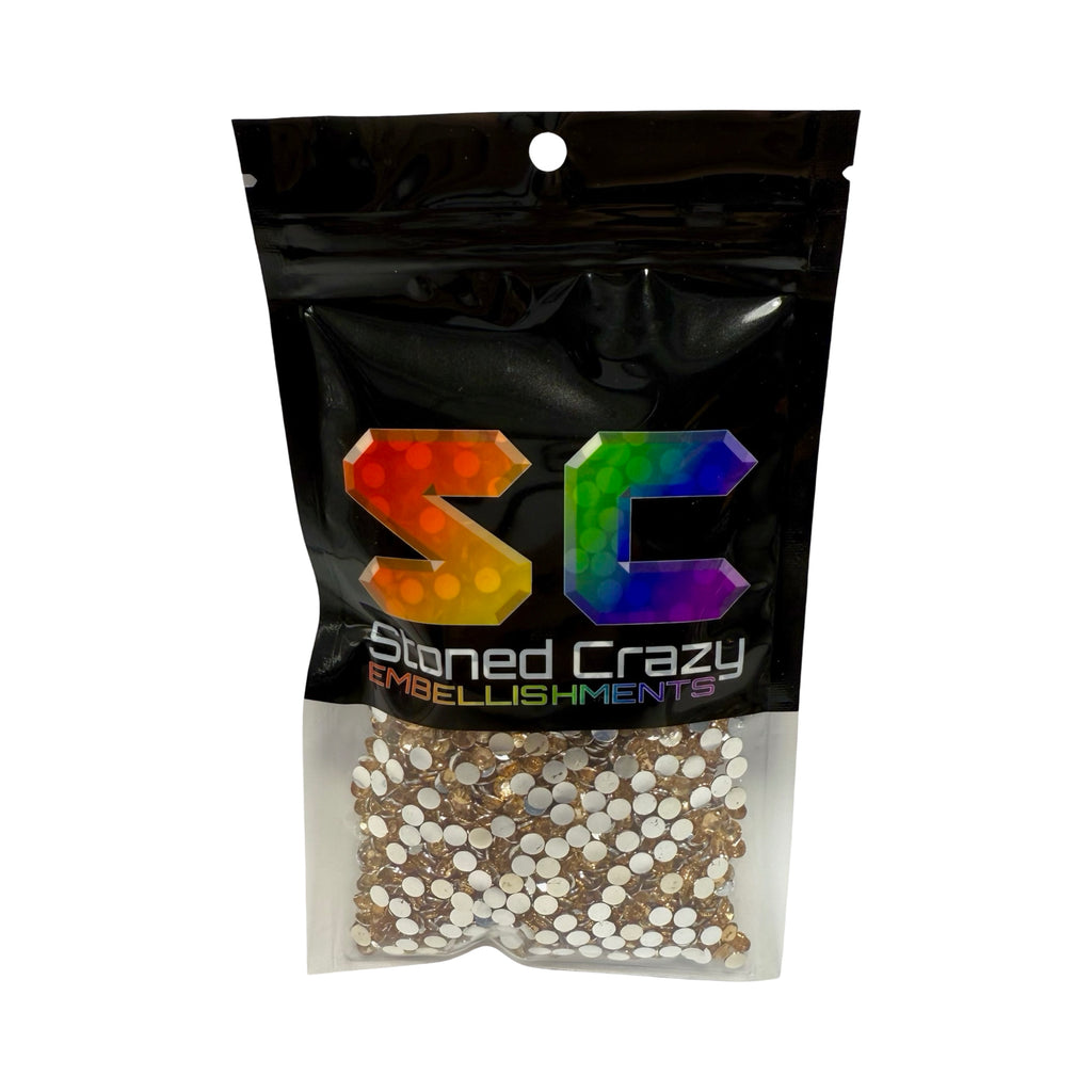 Champagne Resin Silver Back Rhinestones