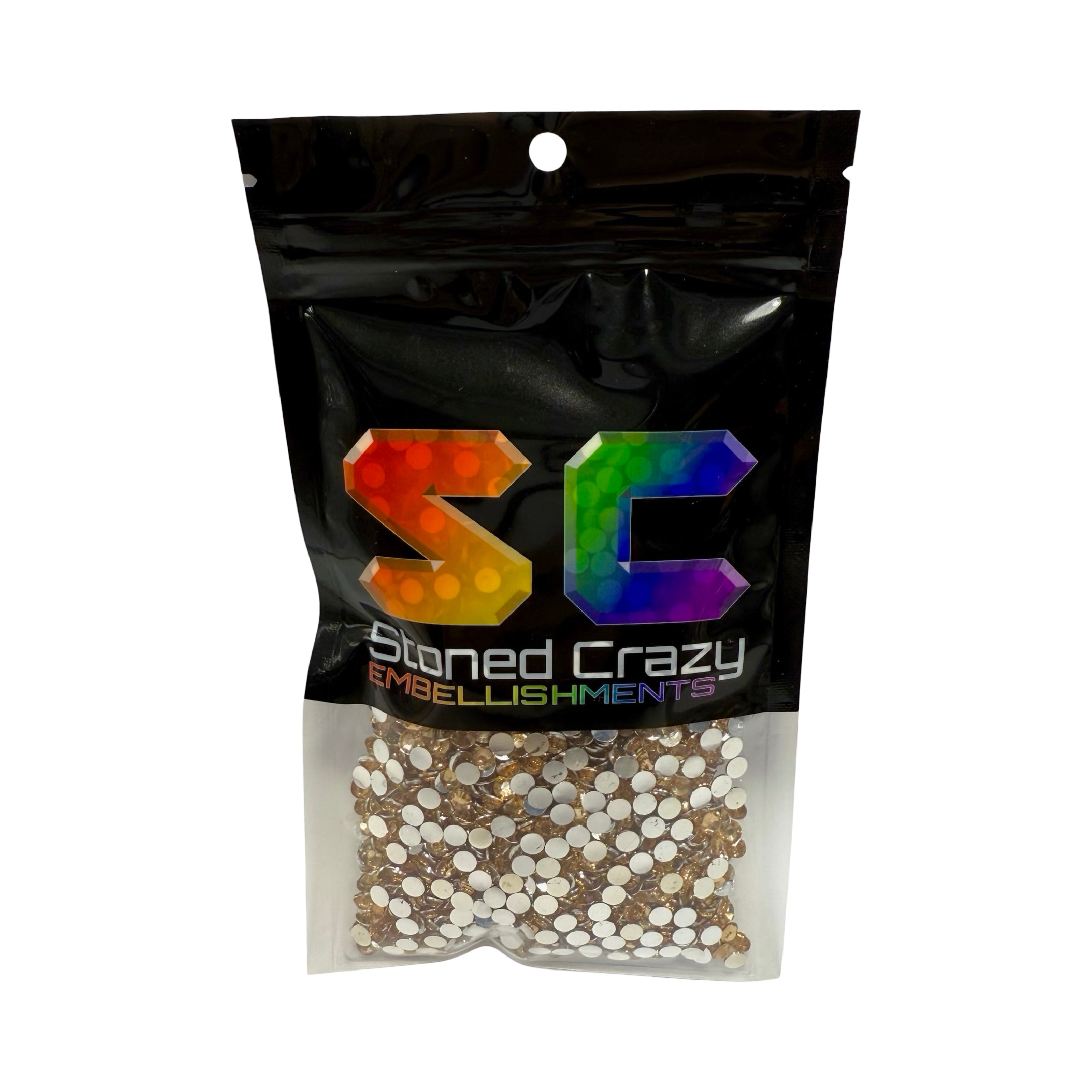 Champagne Resin Silver Back Rhinestones