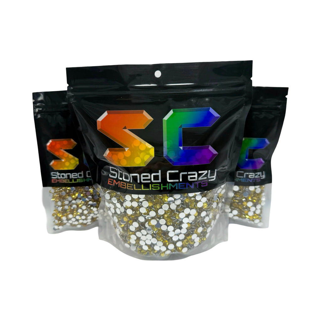 Topaz Resin Silver Back Rhinestones