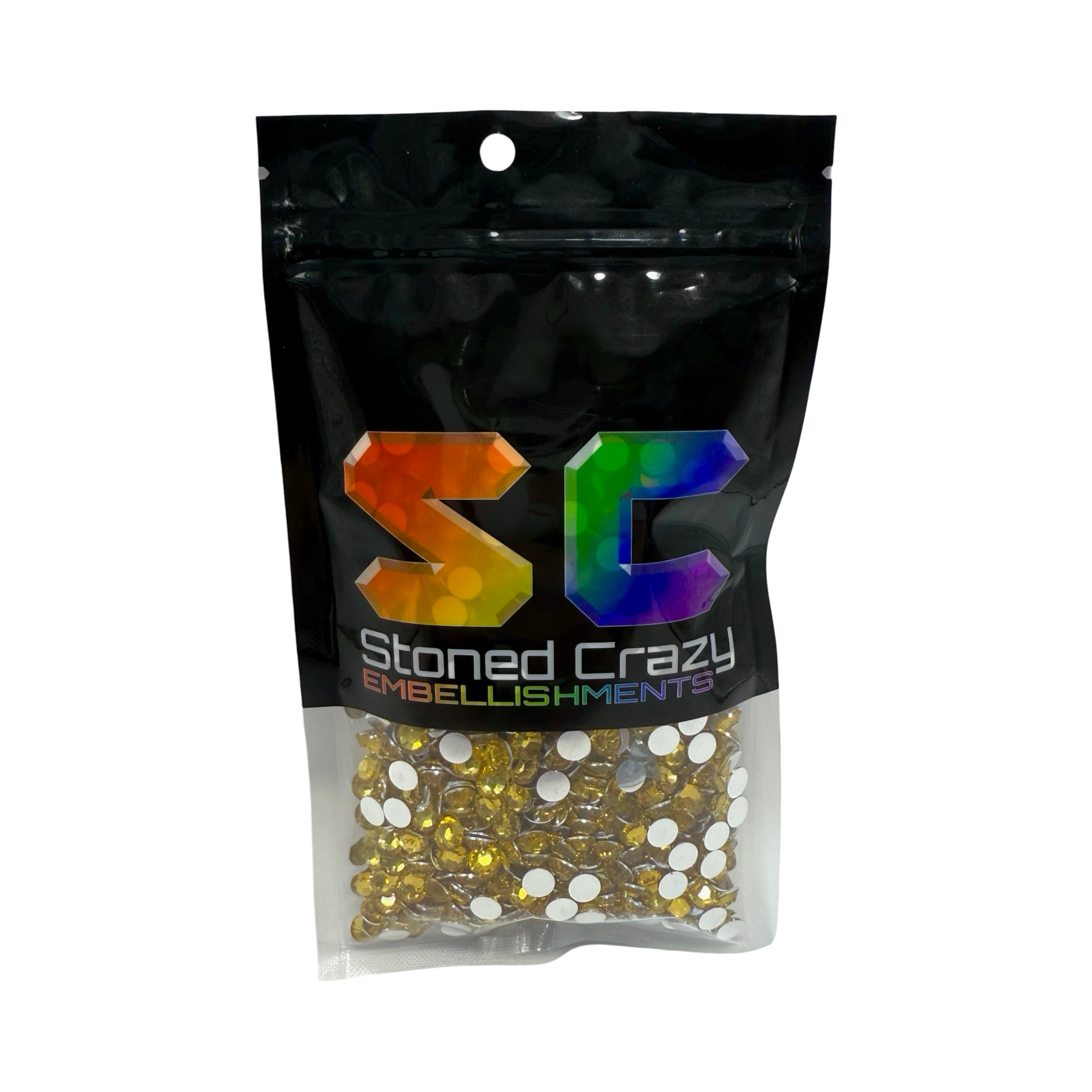 Citrine Resin Silver Back Rhinestones