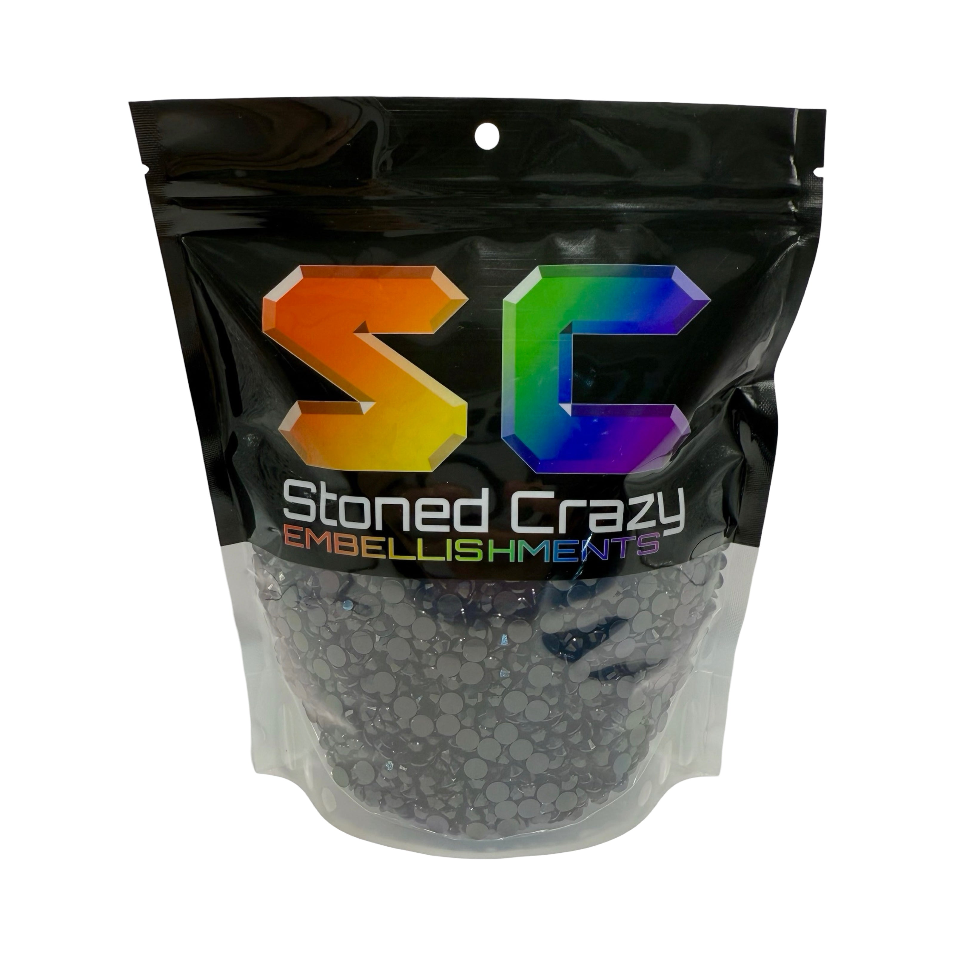 Jet Black Resin Rhinestones