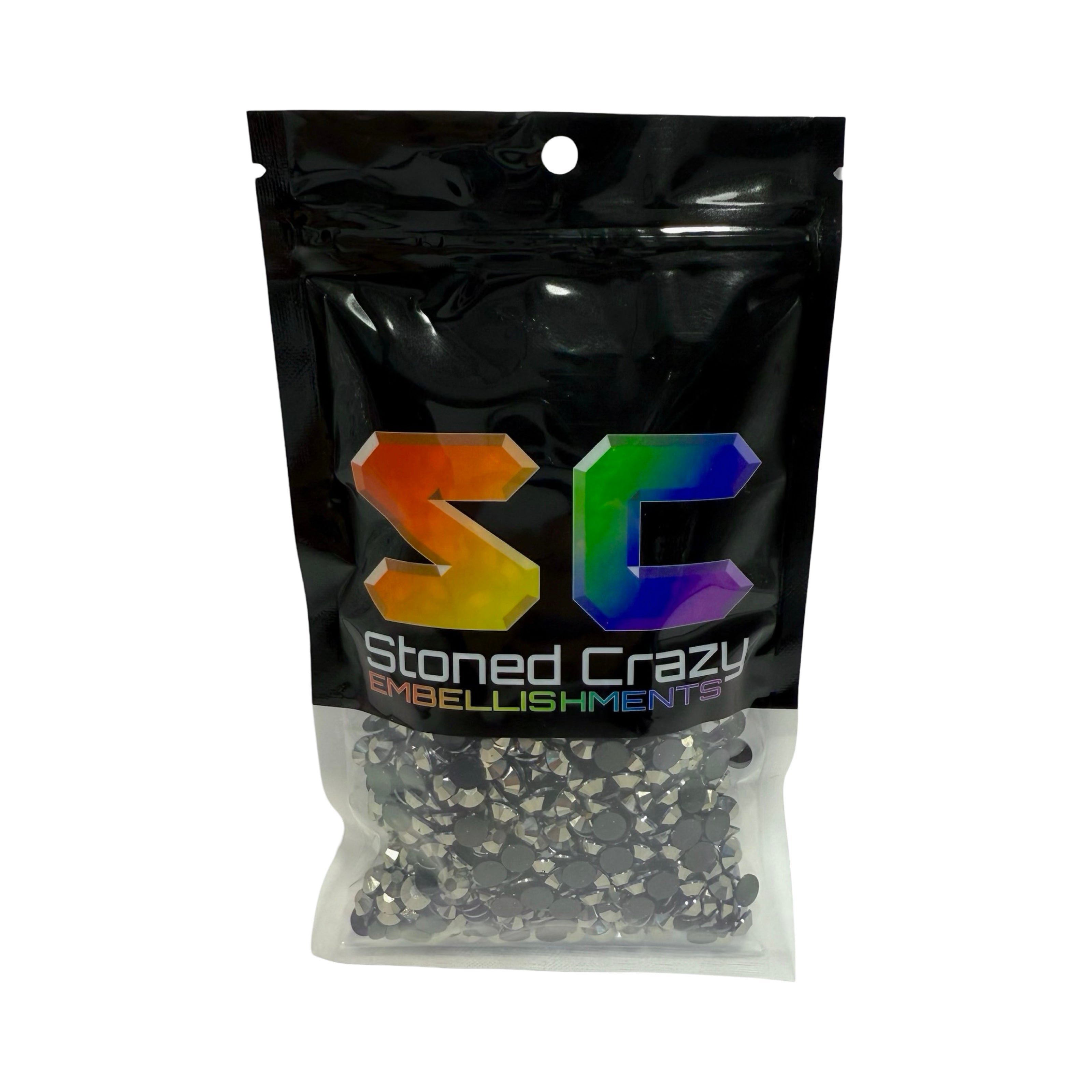 Hematite Resin Silver Back Rhinestones