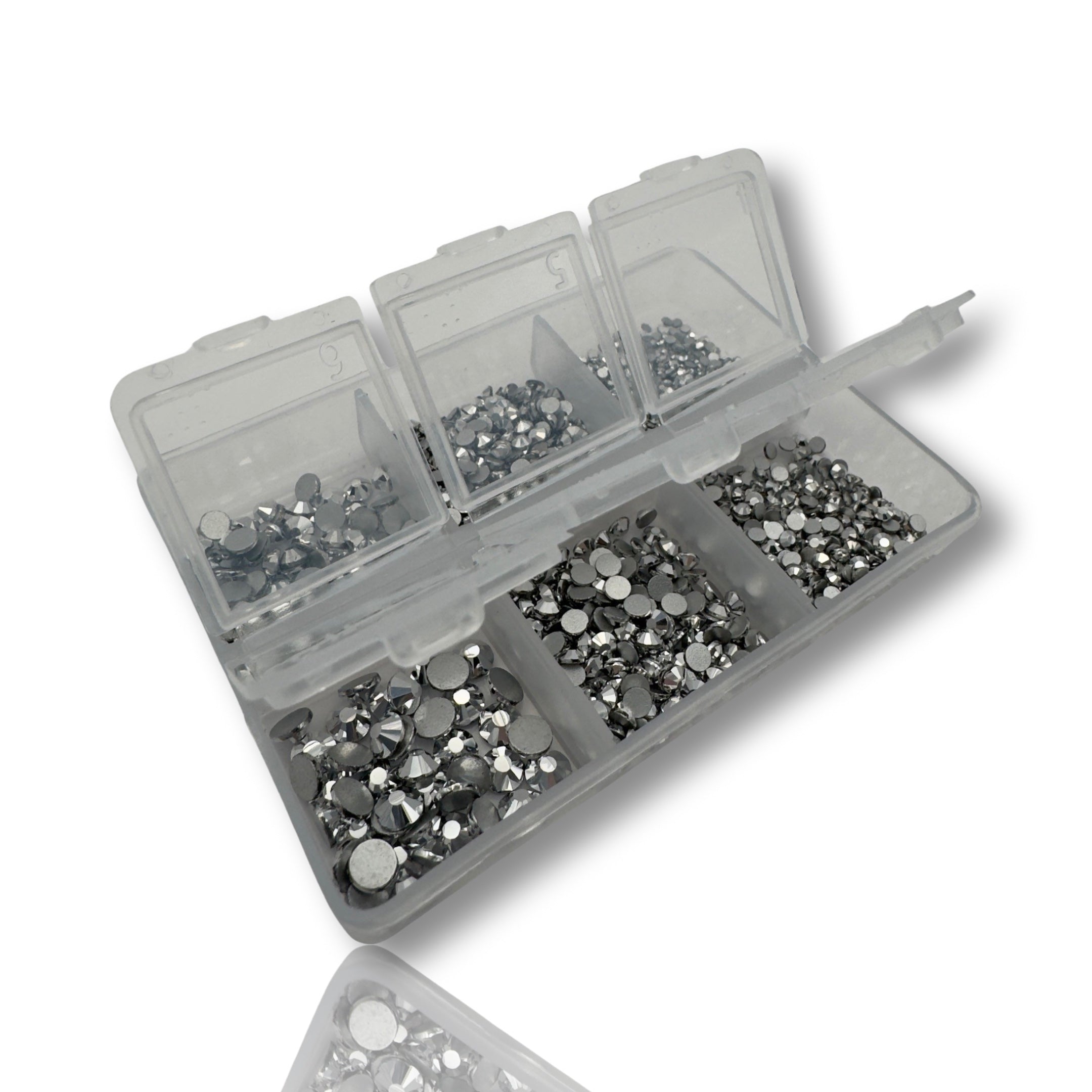 Mine Silver Non-Hotfix Glass Rhinestones